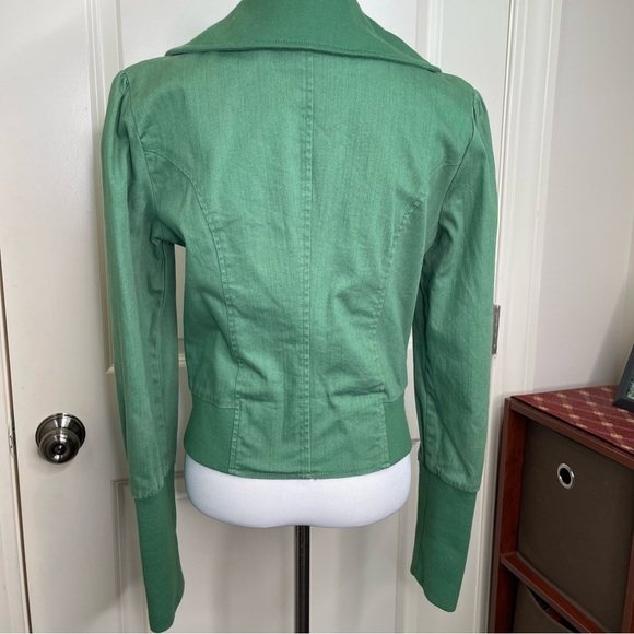 Anthropologie Tulle Green Jacket Size M - Picture 5 of 17